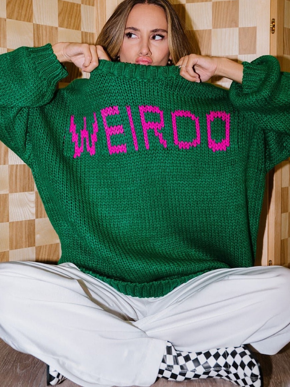 Dressed in Lala I’m A Weirdo Slouchy Knit